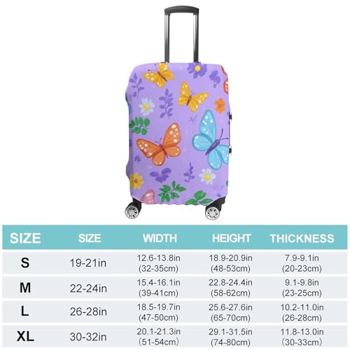 Butterflies Luggage Cover Suitcase Protector Travel Baggage Covers for Men Women L2