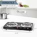 OVENTE Electric Countertop Double Burner, 1700W Cooktop with 6