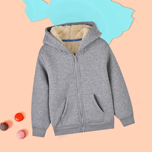 Red Fleece Hoodie for Boys Girls Casual Long Sleeve Sweatshirts Soft Sherpa Winter Fall School Blouses2