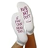 Kindred Bravely Labor and Delivery Inspirational Fun Non Skid Push Socks for Maternity -“Rub My Feet”