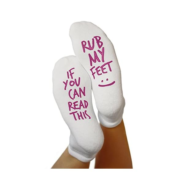 Kindred Bravely Labor and Delivery Inspirational Fun Non Skid Push Socks for Maternity -"Rub My Feet"