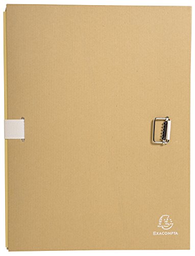 Exacompta - Réf. 20225E - Carton de 10 chemises à dos extensible en papier kraft - dos extensible jusqu'à 13 cm - fermeture par sangle - dim 24 x 32 cm -...
