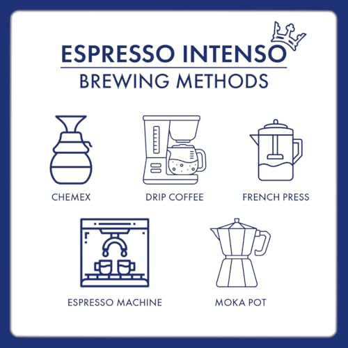 Image of Caffe Borbone Espresso Intenso Whole Bean Coffee, 100% Robusta Blend, Medium Roast, 2.2 lb Bag (Pack of 1)