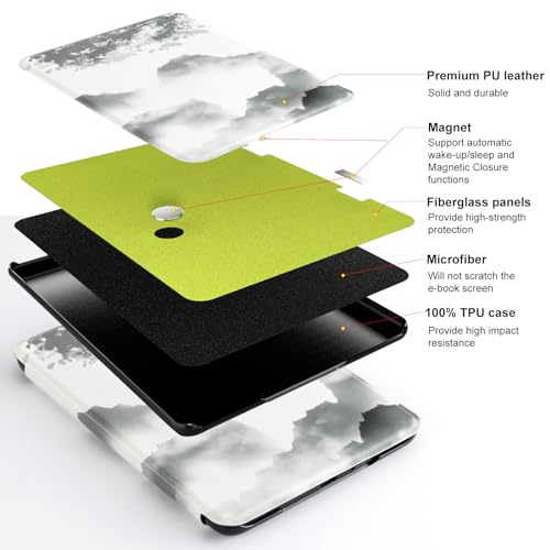 Image of CoBak Case for All New 6 Inch E-Reader 2024 and 2022 (11 Generation) - PU Leather Smart Cover, Auto Sleep and Wake, not Compatible with Kobo Clara,Ink Mountain