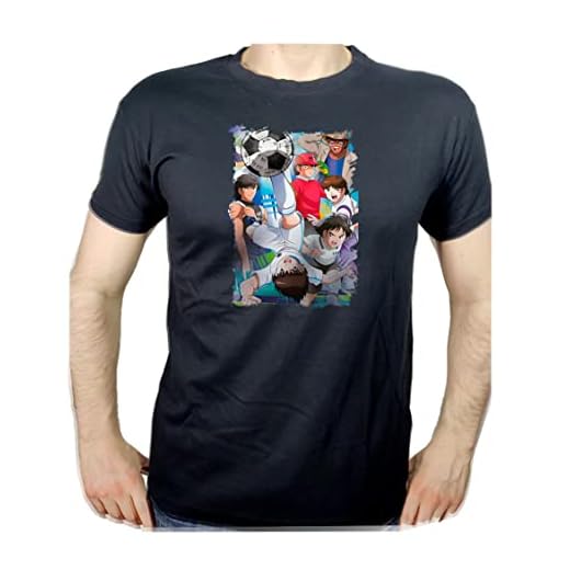Camiseta Negra Oliver y Benji Capitan Tsubasa Moda Verano Tshirt.