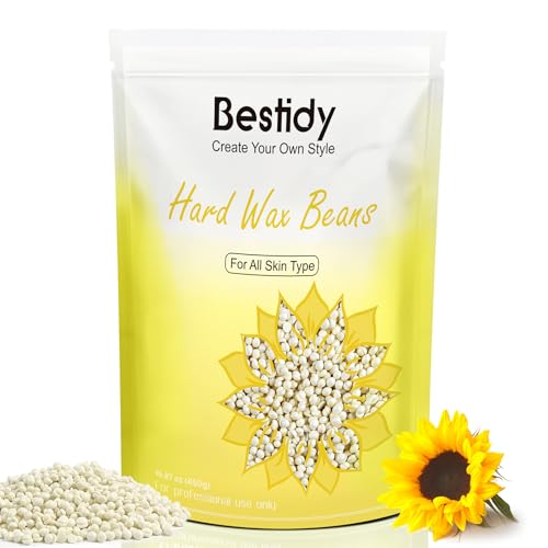 Bestidy Hard Wax Beads for Hair Removal, Sunflower...