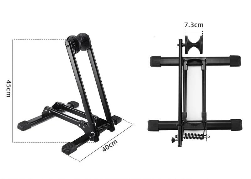 Soporte Bicicleta Estacionamiento de bicicletas uno y dos postes Soporte almacenamiento interior for carretera reparación plegable(Double Pole Rack)