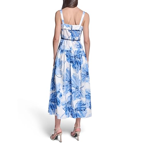 Image of Karl Lagerfeld Women's Sleeveless Rope Belt A-line Maxi Dress