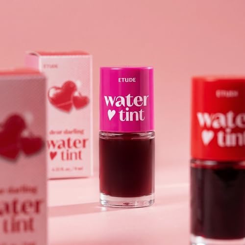 Image of ETUDE Dear Darling Water Tint, Watermelon Ade, Lip and Cheek Stain | Korean water lip tint and lip and cheek stain; vivid lightweight color, non-sticky finish and long-lasting wear.