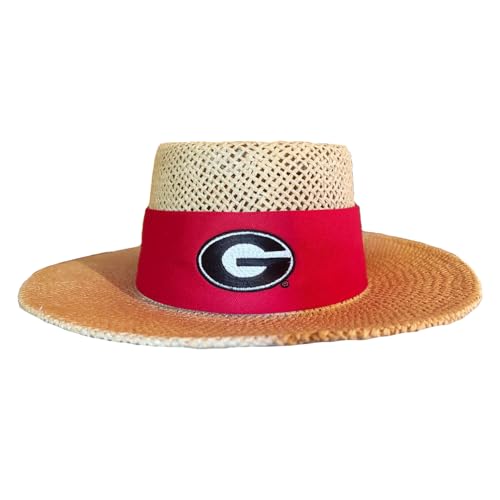 Georgia Bulldogs Tournament Straw Gambler Hat Birch