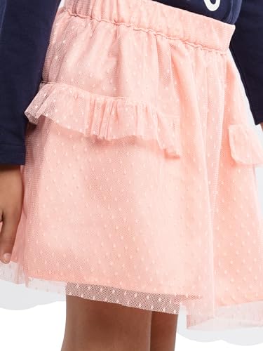 Image of Under Fourteen Girls Pullon Skirt with Satin Lining Fabric | Skirt for Girls | Woven | 14-15 Yrs(Peach)