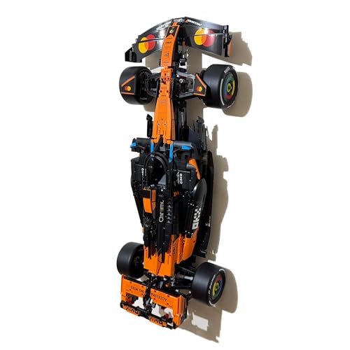 3Dudes & Dad Wall Mount Compatible with LEGO Technic McLaren MCL39 F1 car (42228) Perfect-Fit Model Display Bracket Secure Robust & Space-Saving Easy Installation with Supplied Fixings