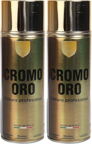 MORE FREE-Pintura Spray Especial Cromo Oro Multicolor Profesional 400ml Adecuado Metal Madera y Plástico