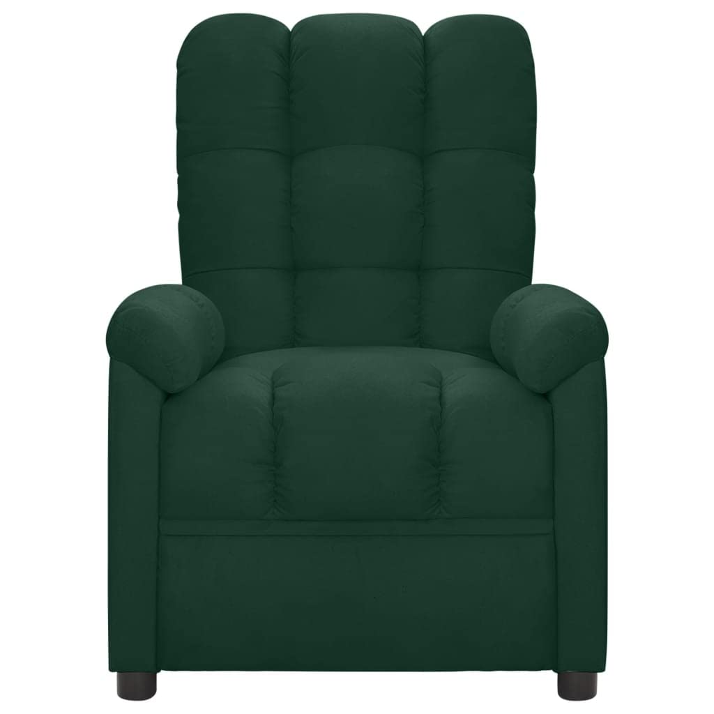 Poltrona Reclinabile Verde Scuro in Tessuto,poltroncine da salotto,poltrona da relax,sedia poltroncina Adatto a clienti, camere da letto
