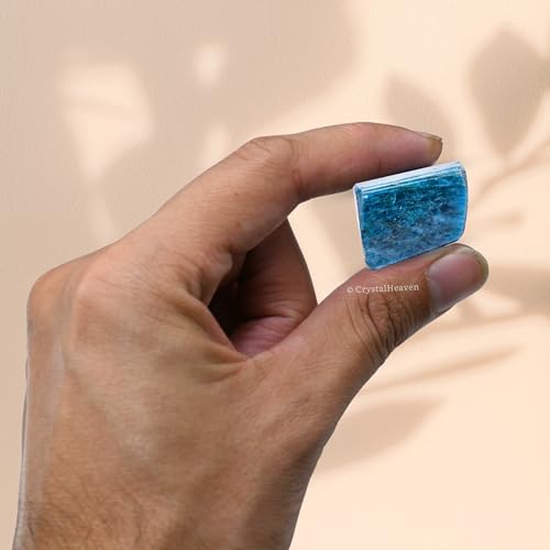Image of Crystal Heaven Certified Apatite Healing Tumbled Stone, Natural Polished Crystals For Diy Crafts, Manifestation, Meditation, Pooja Feng Shui And Reiki Healing (30 Grams)