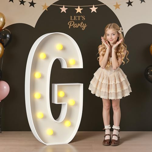 Mixifox Marquee Letters 4 Feet Tall Large Light up Letters G for Decor