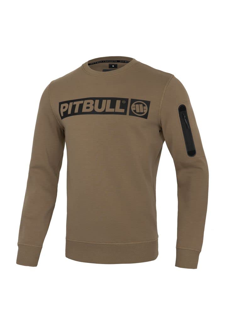 PITBULL - Felpa Uomo Cotone West Coast Beyer - Felpe Uomo Senza Cappuccio, Sweatshirt Uomo, Felpa Senza Cappuccio, Elasticità E Materiale Interno Liscio, Felpe Cotone