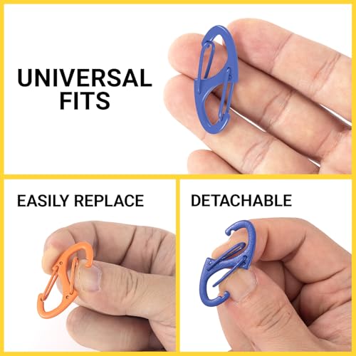 Image of 8 Pcs Zipper Clips Anti Theft Deterrent, Dual Opening Zippers Pull Replacement, Zipper Locks for Backpacks, Camping, Suitcases (8 Colors)
