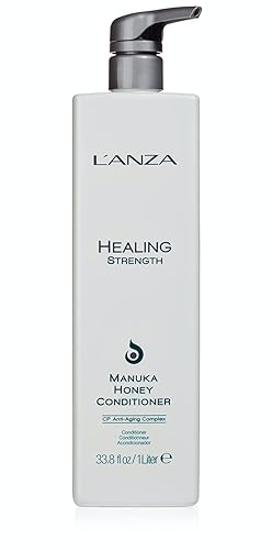L'ANZA Acondicionador de miel de manuka Healing Strength, protege y restaura el cabello débil, frágil y envejecido, rico en proteína de queratina,
