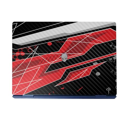 Carbon Fiber Laptop Skin Compatible with Alienware 16/16X Aurora (2025) - Racing Chaos - Premium 3M Vinyl Protective Wrap Decal Cover - Easy to Apply | Crafted in The USA by MightySkins
