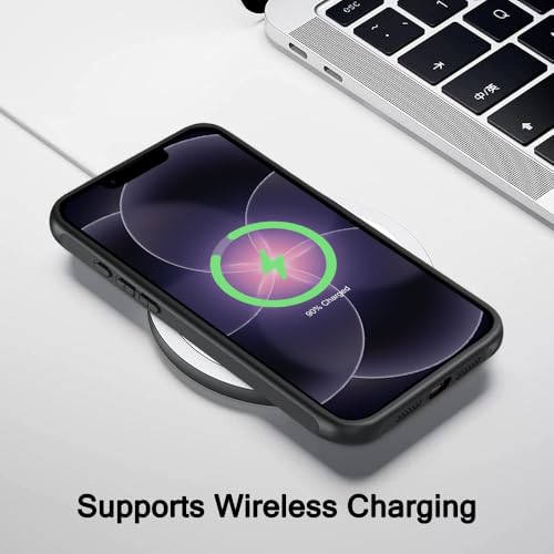 Image of TheGiftKart for iPhone 16e / iPhone 17e Case, Matte Frosted Hard Back Cover Compatible with MagSafe, Hybrid Shockproof Case with Camera & Screen Protection (PC & TPU, Translucent Black)
