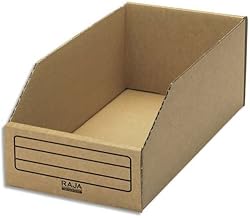 Pack of 50 bins … brown cardboard storage spout - Dimensions: L 15.1 x H 11.2 x D 30.1 cm