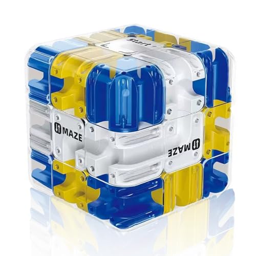 PHYNDR 1 PCS Cubo de RU bik con Laberinto 3D, Juguete de rompecabeza, Carreras de RU bik,cubo rubik original,rompecabeza Educativos, Juguetes Sensoriales,Regalo de Cumpleaños para Niños y Adultos(B)
