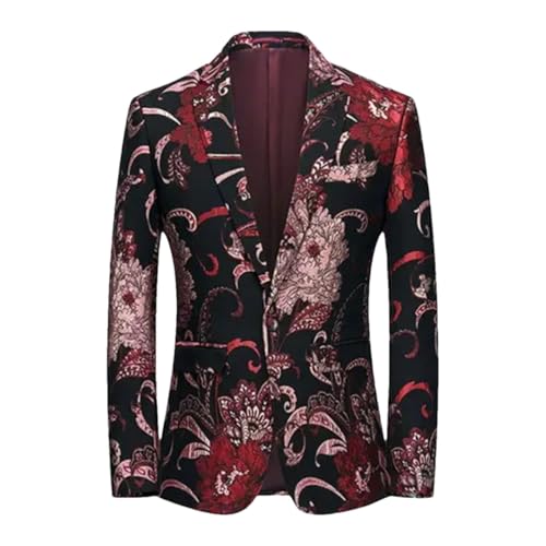 Men's England Style Embroidered Suit Jacket Wedding Party Dress Coat Slim Blazers