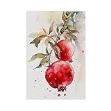 Photo Gallery csestcgn poster artistico da parete con melograno ad acquerello, stampa su tela, per soggiorno, camera da letto, decorazione, 40 x 60 cm Photo Gallery csestcgn poster artistico da parete con melograno ad acquerello, stampa su tela, per soggiorno, camera da letto, decorazione, 40 x 60 cm