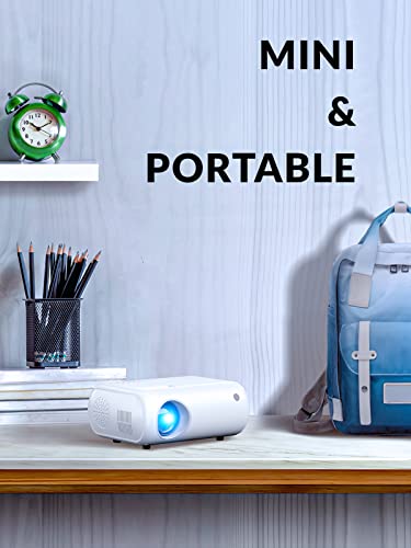 Image of [Built-in Apps] Mini Projector with WiFi and Bluetooth, 4K 1080P Support | Android 14 Smart Portable Projector, Auto Keystone, Compatibile with Smartphone /Laptop /HDMI /USB, Movie Projector for Bedroom