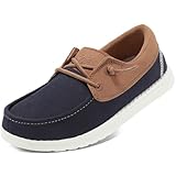 STQ Slip On Shoes Women with Arch Suppprt Business Casual Shoes Women Boat Shoes Lightweight Orthopedic Sneakers Navy Brown Size 8