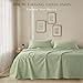 Threadmill Cotton Queen Sheet Set | 100% Cotton Sheets for Queen Size Bed | Solid Sateen Queen Bed Sheets Set with 16” Deep Pocket | Soft Breathable 4-Piece Cooling Bedding Sheet Set | Sage Green