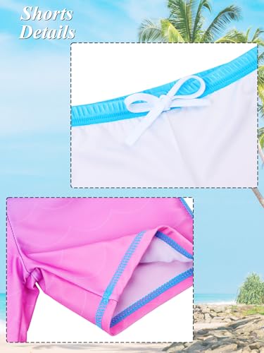 Image of Girls Two Piece Swimsuit Floral UPF 50+ Rash Guard Set Kids Beach Swimwear