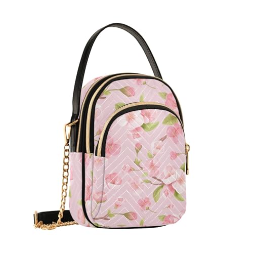 Sac à bandoulière motif fleur de printemps, le cadeau parfait pour femme et fille