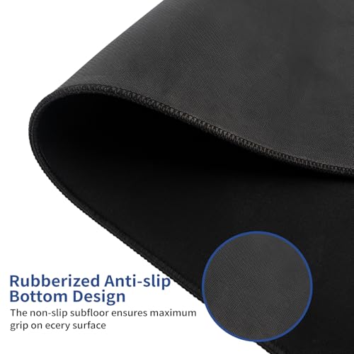 Image of 15W Large Gaming Mouse Pad with Superior Micro-Weave Cloth, Extended Desk Mousepad with Stitched Edges, Non-Slip Base, Water Resist Keyboard Pad for Gamer, Office & Home, 30 x 12 in, Black