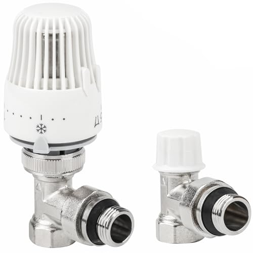 Warmfay 1/2 Zoll Thermostatventil Heizkörperventil Komplett-Set...