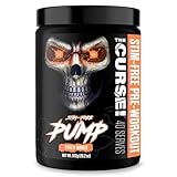 JNX SPORTS The Curse! Pump – Stim-Free Pre-Workout | Peach Mango 40 Serves | Caffeine-Free Pump Pre Workout, Non-Stim Nitric Oxide Preworkout for Men & Women
