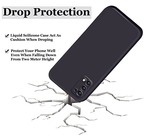 Image of BlazeTech for [ Realme 7 Pro ] Liquid Silicone Back Case Cover Flexible |Inner Lining| with Camera Protection Back Cover for [ Realme 7 Pro ] - Black