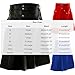 Men's Solid Pleated Skirt Gothic Retro Medieval Renaissance Pure High Waist Casual Skorts St Patrick's Day Red