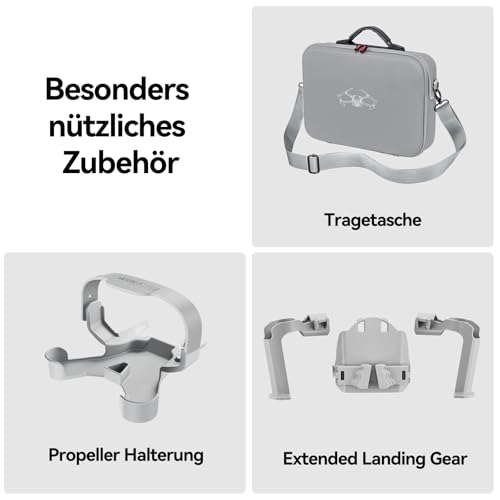 DJI Mini 3 mit Vielseitiges Zubehör - Leichte und faltbare Mini-Kameradrohne mit 4K HDR-Video, 38 min Flugzeit, echten vertikalen Aufnahmen und intelligenten Funktionen, C0
