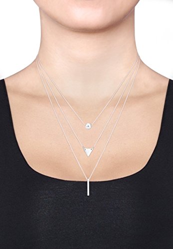 Collier boule triangle rectangle en argent 925 à porter du bureau aux soirées