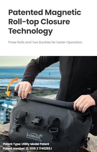 Bolsa trasera para motocicleta impermeable 20L negra miniatura 4