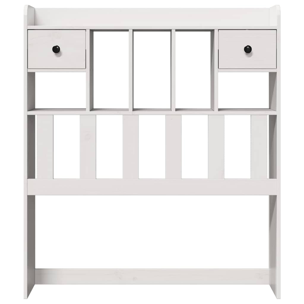 vidaXL Cabecero de Cama almacenaje Madera Maciza Pino Blanco 75 cm