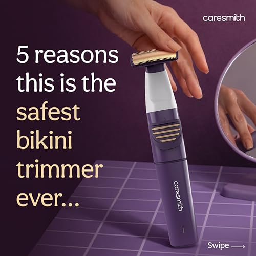 Image of Caresmith Bloom Bikini Trimmer for Woman | Painless Hair Remover Machine with 5 Safety Features| Water Resistant Electric Shaver for Intimate Area, Underarms & Legs | Rechargeable Body Trimmer for Women Private Part