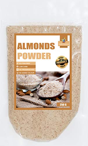 Jioo Organics Almond Flour Keto Un-blanched, Almond Powder, Low Carb - -Free, 250 g