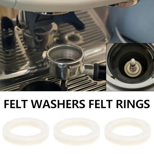 EMSea 10 Stück Filzscheiben kompatibel mit Sage kompatibel mit Breville Kaffeemühle 27 mm x 20 mm x 5 mm Filzring BES980BSS BES875UK BCG820BSSUK