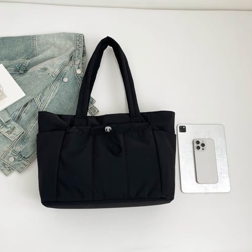Sac à main en nylon imperméable matelassé avec porte-bouteille interne - 4