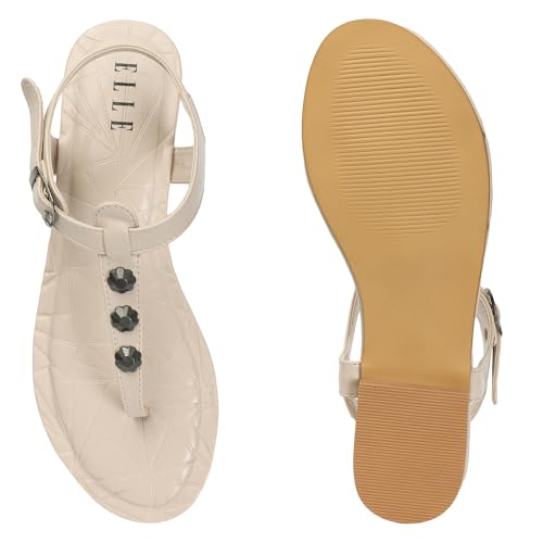 Image of ELLE womens Fashionable Backstrap Comfortable Flats for Daily Use I Work Use I Casual Use I Party Use I El-js-wn-33 Flat Sandal