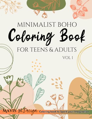Minimalist Boho Coloring Book for Teens & Adults: 50+ Minimalist Boho Landscape Designs, Simple Coloring Pages for Relaxation and Stress Relief (Minimalist and Simple)