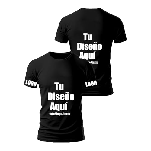 Fyralune Camiseta Personalizada Hombre Mujer – Camisetas Graciosas Personalizadas con Foto, Texto y Logo – Diseños Divertidos para Parejas, Amigos y Equipos